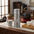 wholesale Pure 999 Fine Silver  Thermos with Traditional Chinese Symbols and Lucky Cat Design-Premium thermos cup - Handicraft-0-2