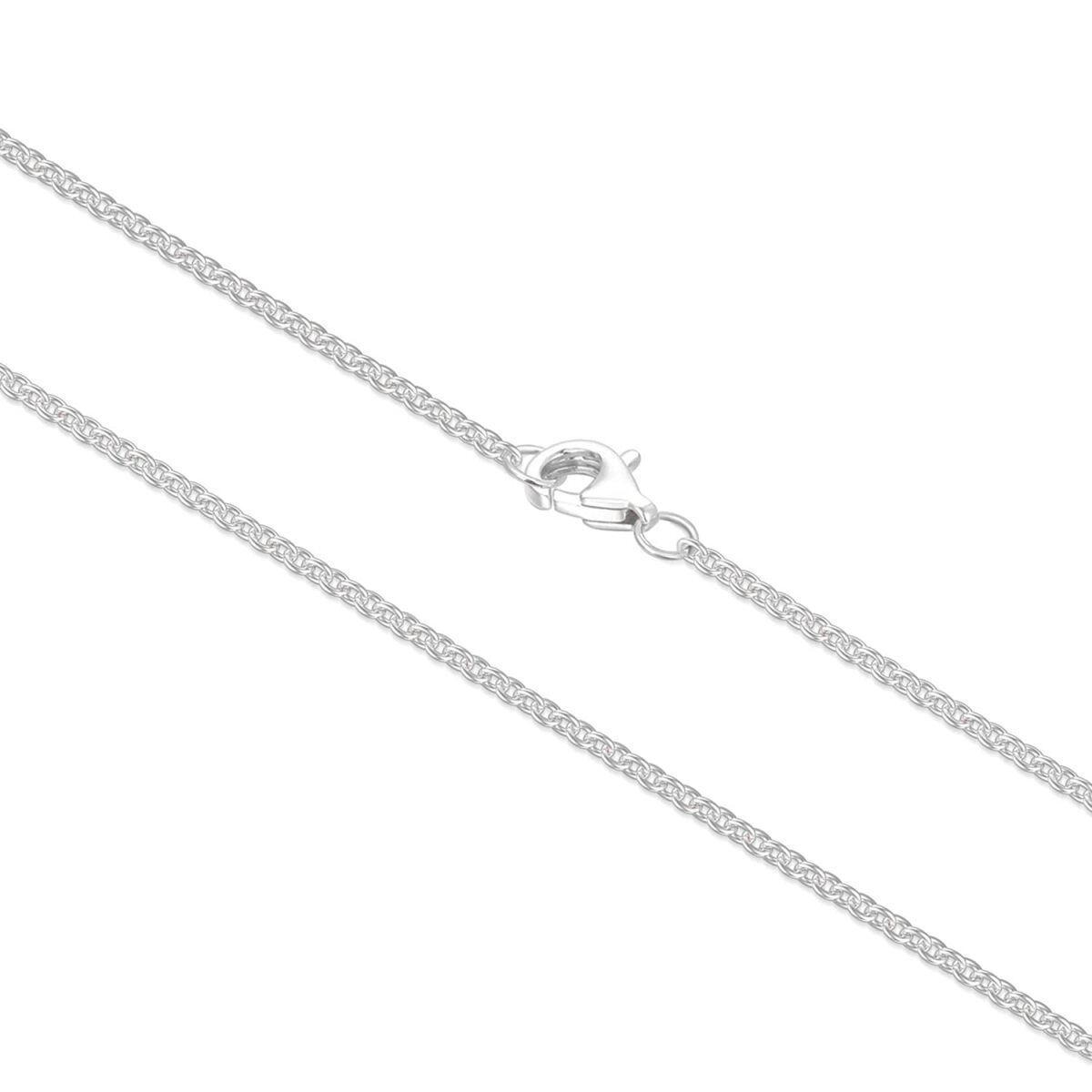 Collier à chaîne en or blanc 14K-1