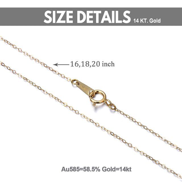 14K Gold Kabelkette Halskette-4