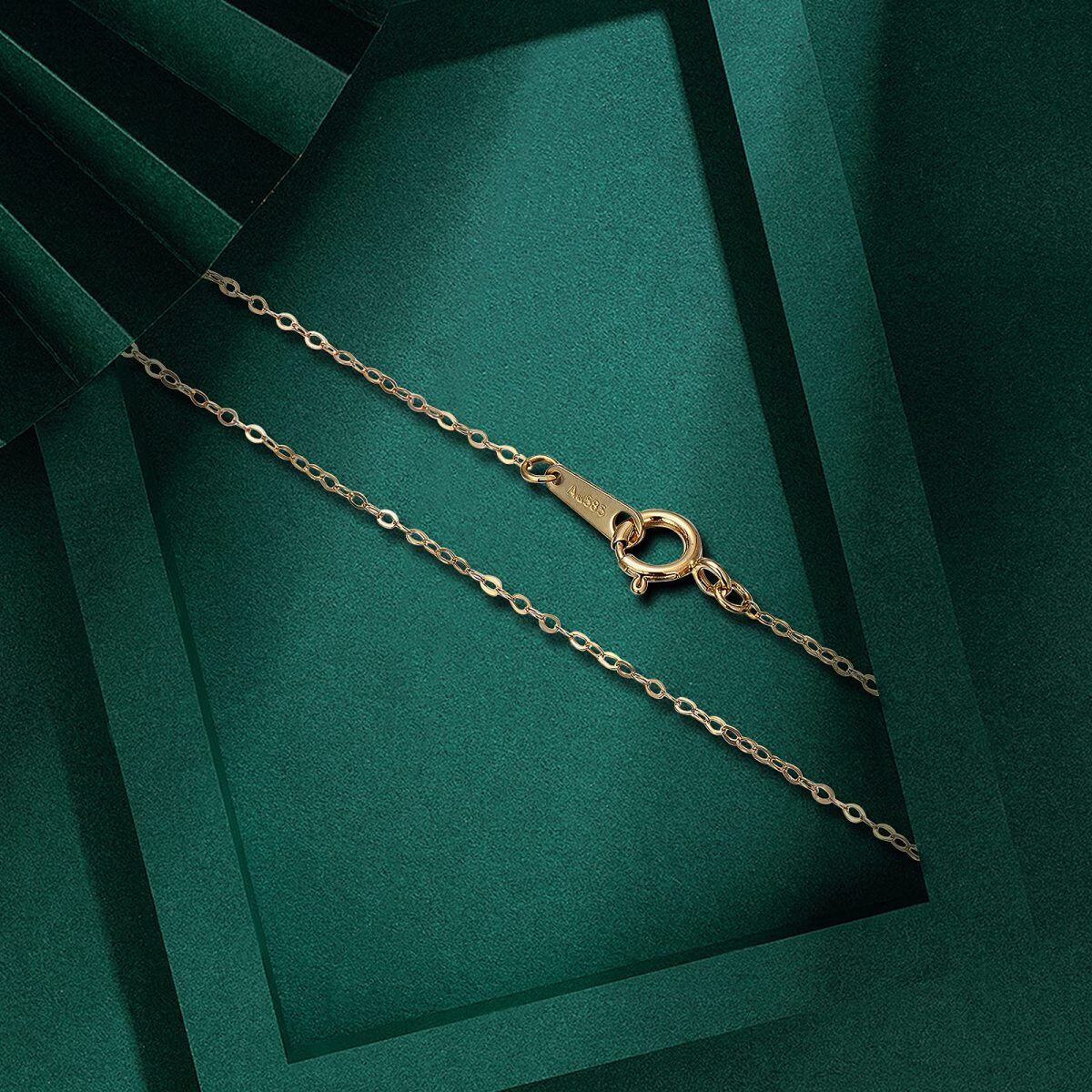 14K Gold Kabelkette Halskette-6
