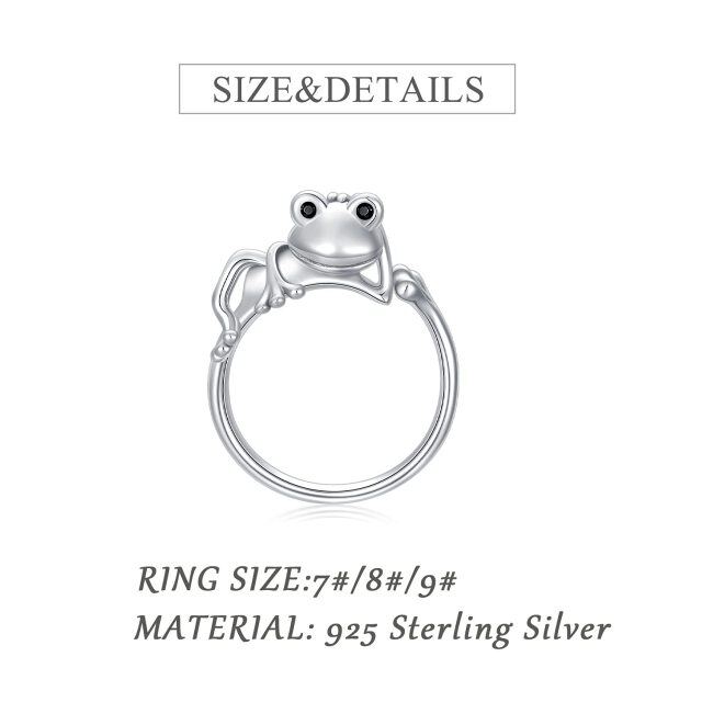 Sterling Silber Frosch Ring-4