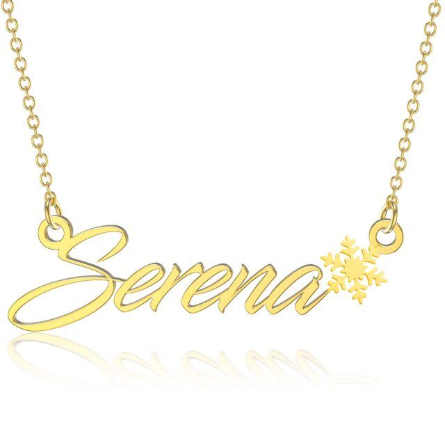 10K Gold Personalized Classic Name Pendant Necklace-1