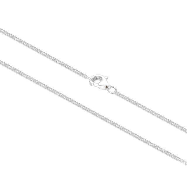 10K White Gold Cable Chain Necklace-0