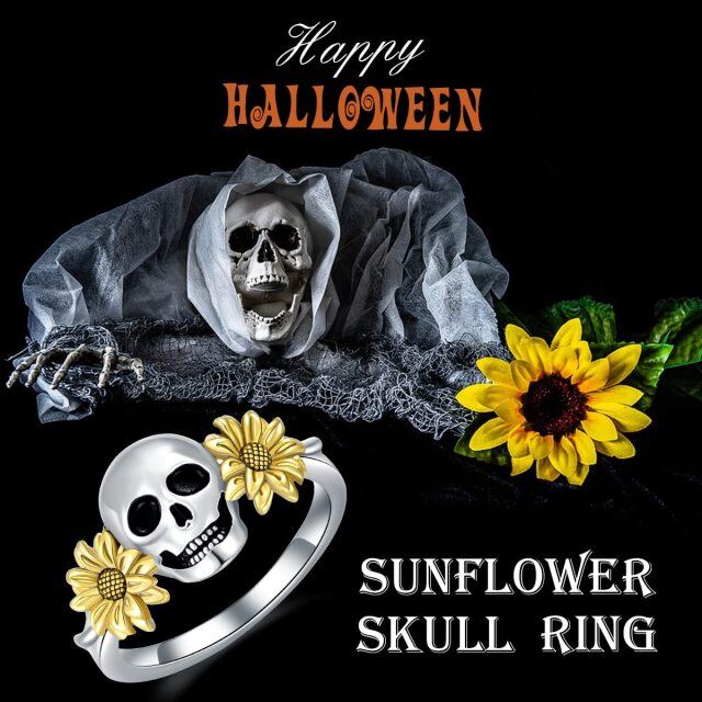 Sterling Silver Skull Ring-5