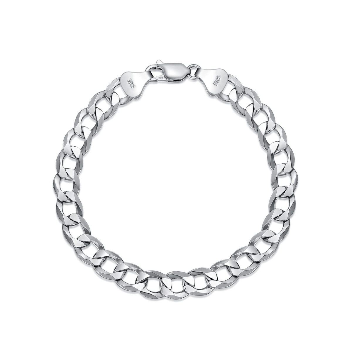 Sterling Silver Curb Link Chain Bracelet-1