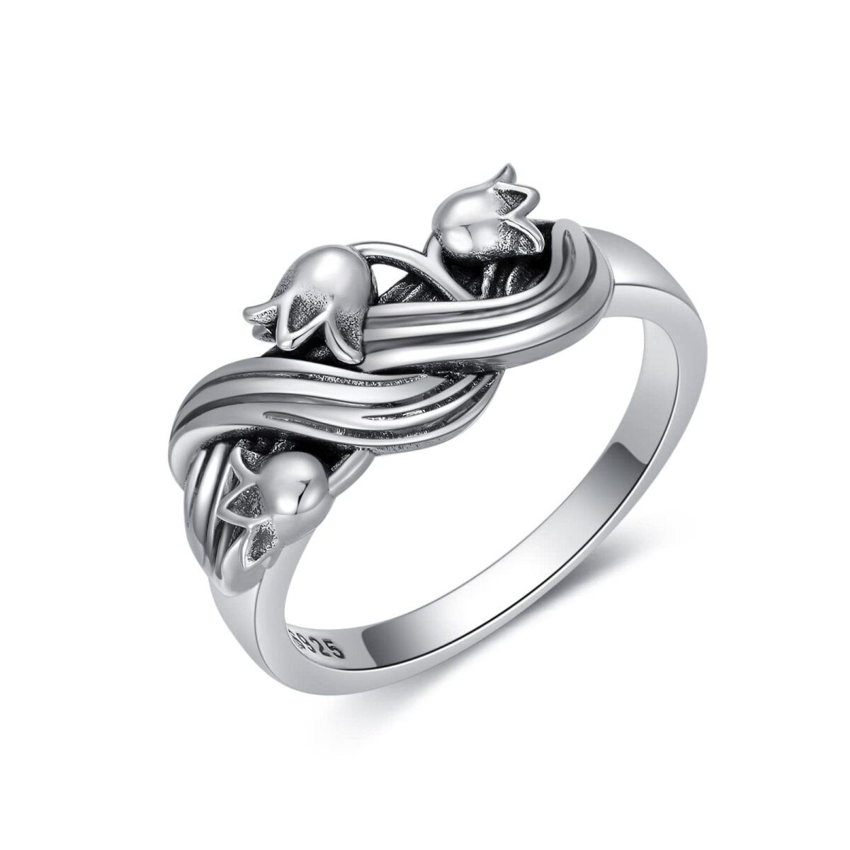 Sterling Silver Lily Of The Valley Ring-1
