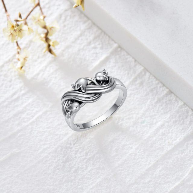 Sterling Silver Lily Of The Valley Ring-2