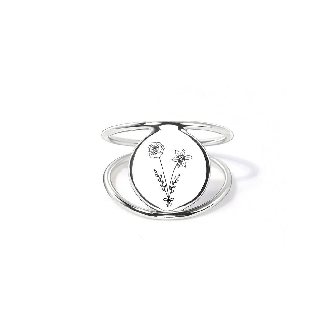 Sterling Silver Rose Ring-1