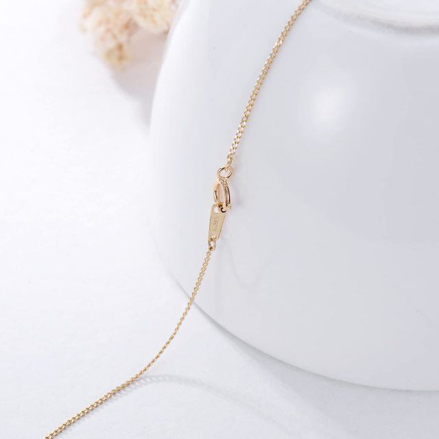 14K Gold Curb Link Kette Halskette-2