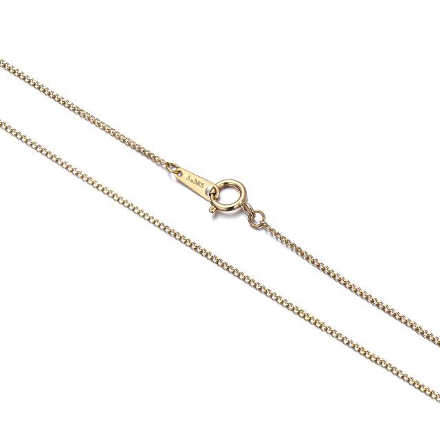 14K Gold Curb Link Chain Necklace-0