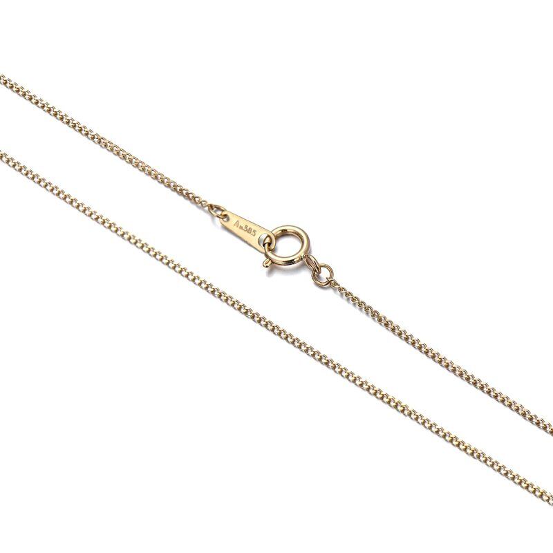 14K Gold Curb Link Kette Halskette
