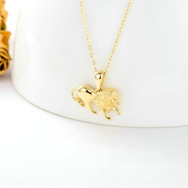 14K Gold Couple Pendant Necklace-4