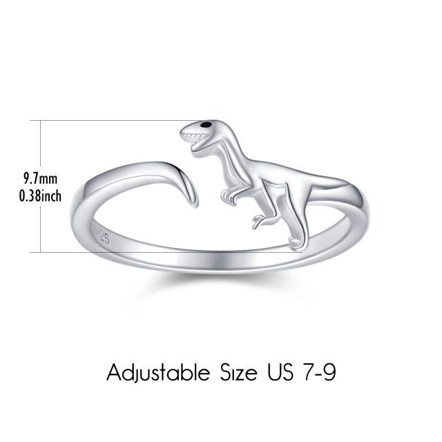 Sterling Silver Dinosaurs Open Ring-5