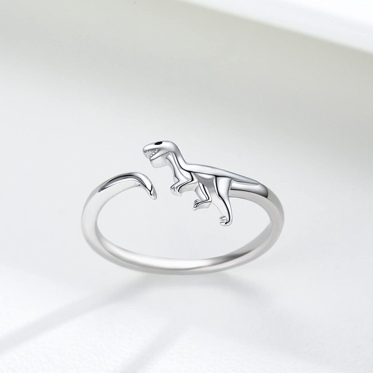 Sterling Silver Dinosaur Open Ring-4