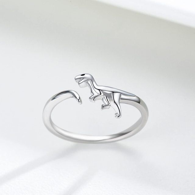 Sterling Silver Dinosaurs Open Ring-4
