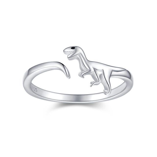 Sterling Silver Dinosaurs Open Ring-1