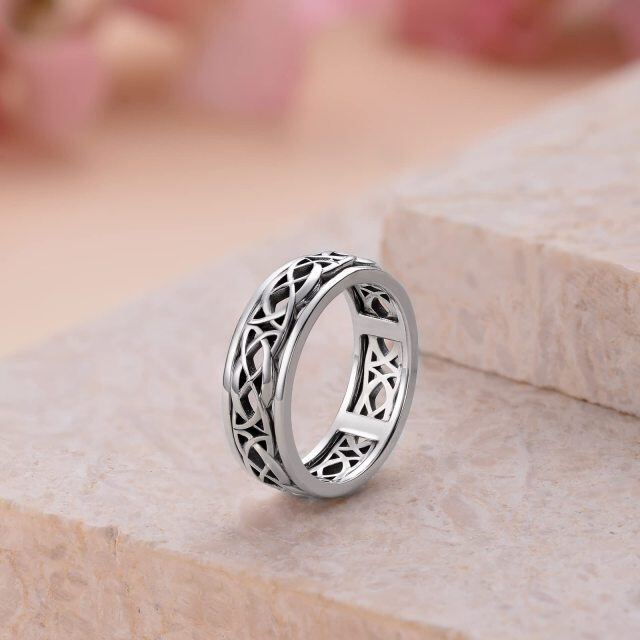 Sterling Silver Celtic Knot Ring for Men-3