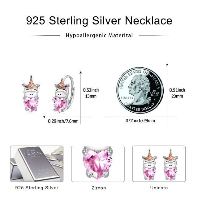 925 Sterling Silber Niedliche Tier Creolen Hypoallergene Ohrringe Schmuck Geschenke für Frauen-4