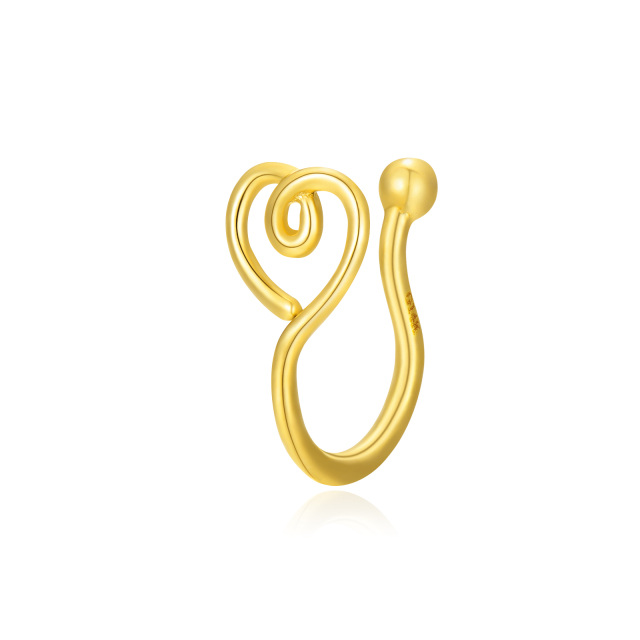 14K Gold Stethoscope Hypoallergenic Nose Ring-0