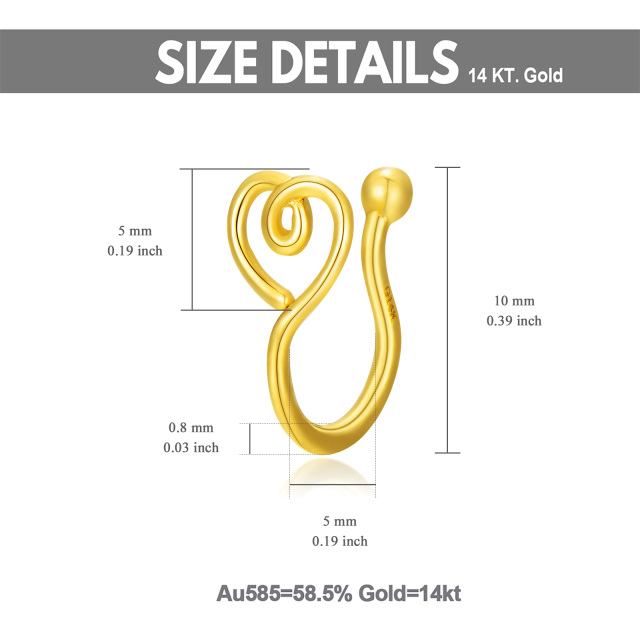 Anneau nasal hypoallergénique en or 14K pour stéthoscope-4