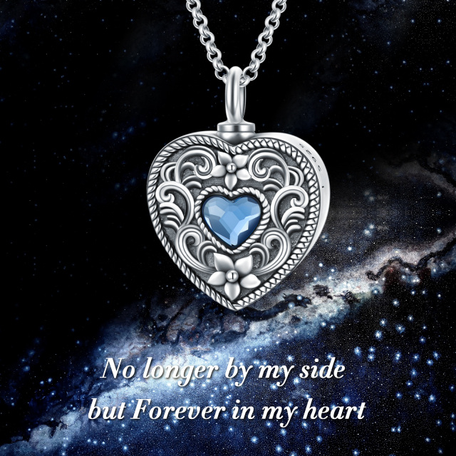Sterling Silver Crystal Heart & Daffodil Personalized Photo Locket Urn Necklace for Ashes-6