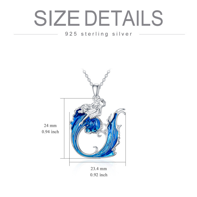 Sterling Silver Spray Pendant Necklace-5