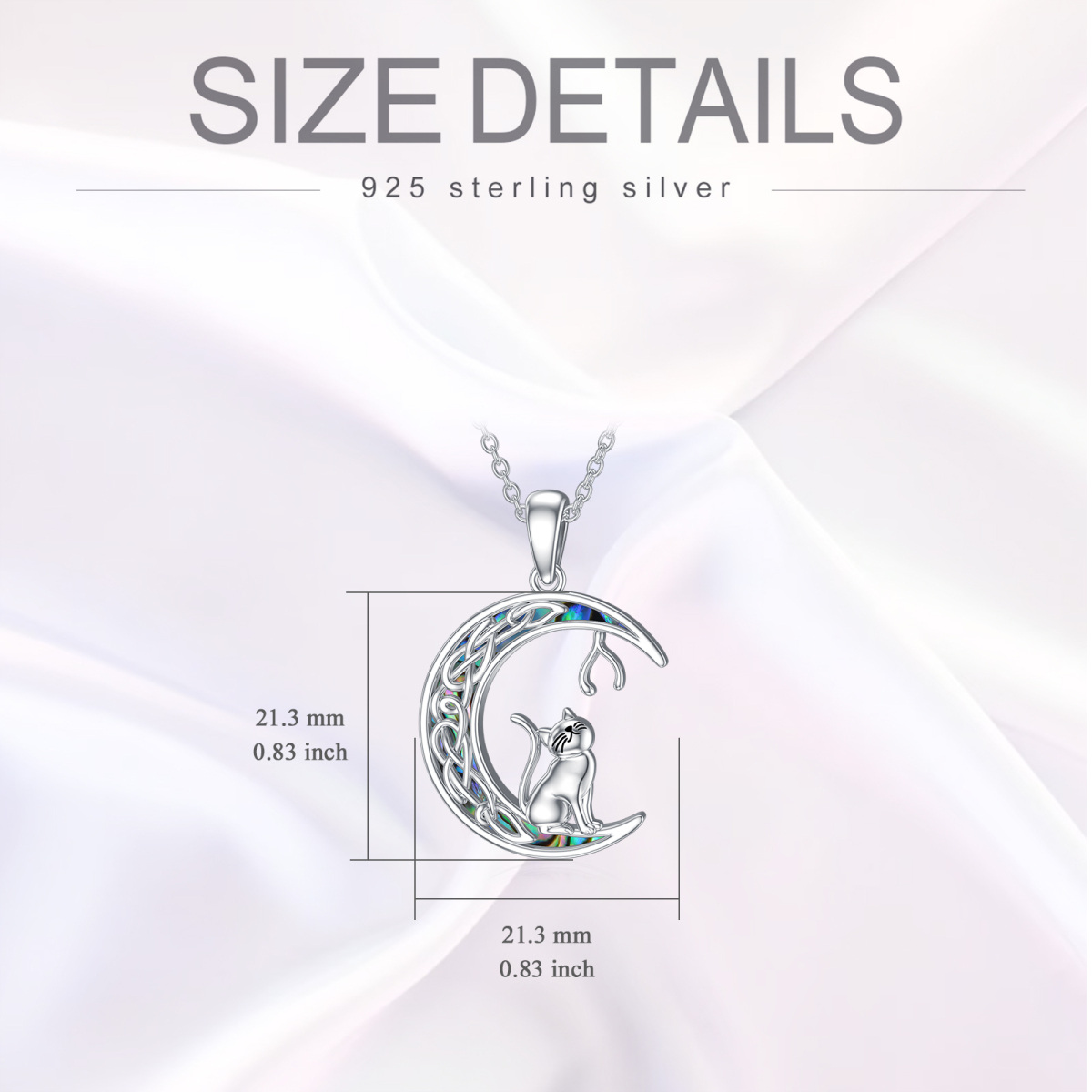Sterling Silver Cat Pendant Necklace-6