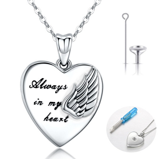 Sterling Silver Angel Wing Urn Necklace for Ashes