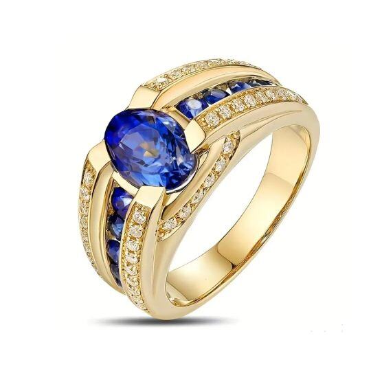 Anillo de compromiso de pareja con grabado personalizado de moissanita de oro de 10 quilates y 2 quilates para hombres