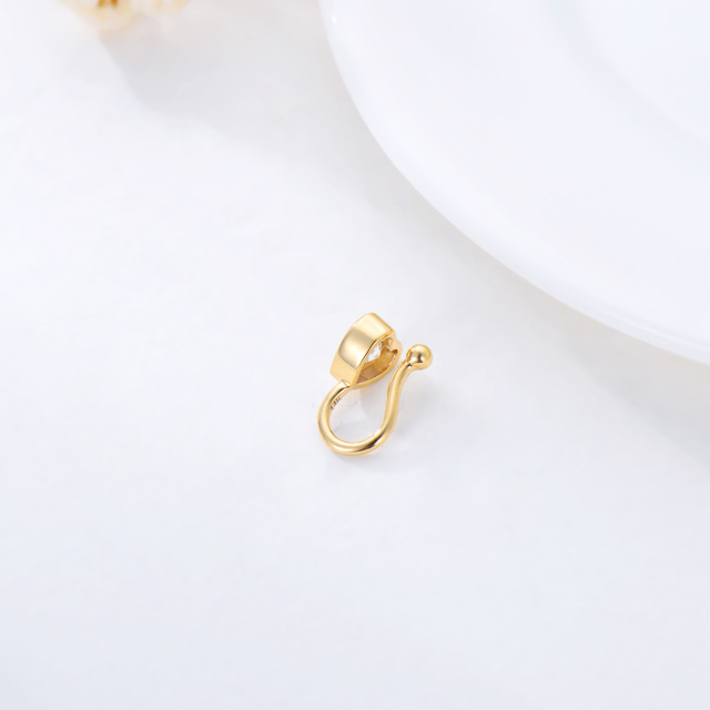 14K Gold Cubic Zirconia Nose Ring-4