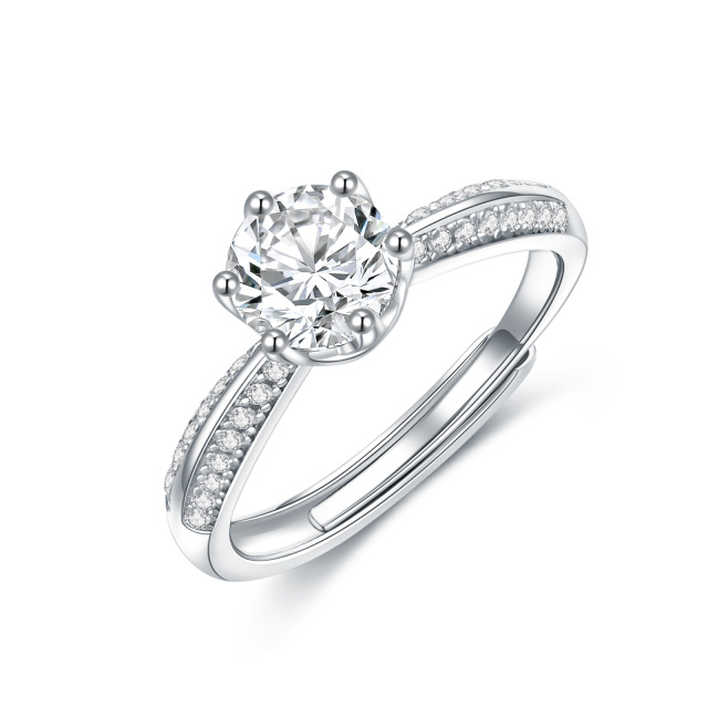 Sterling Silver Circular Shaped Wedding Ring-5
