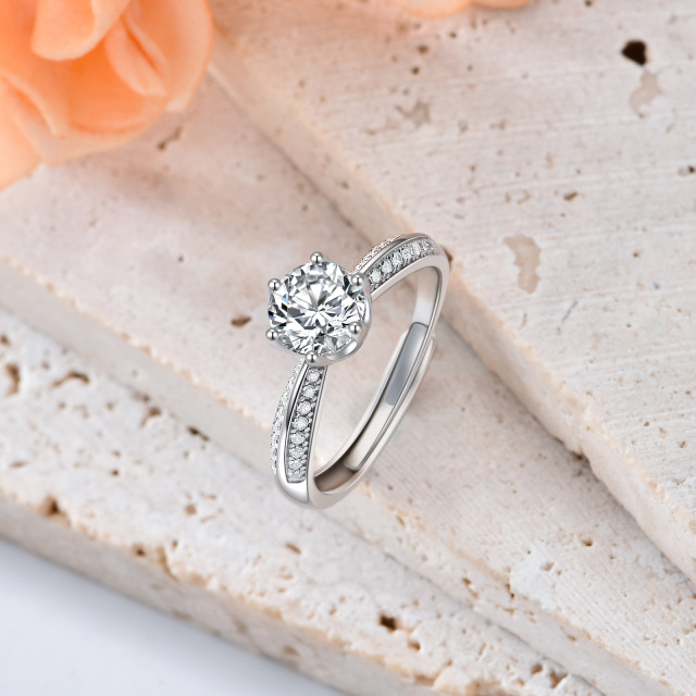 Sterling Silver Circular Shaped Wedding Ring-3