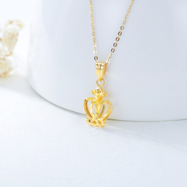 18K Gold Cross Pendant Necklace-2