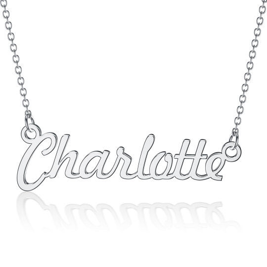 Sterling Silver Personalized Classic Name Pendant Necklace