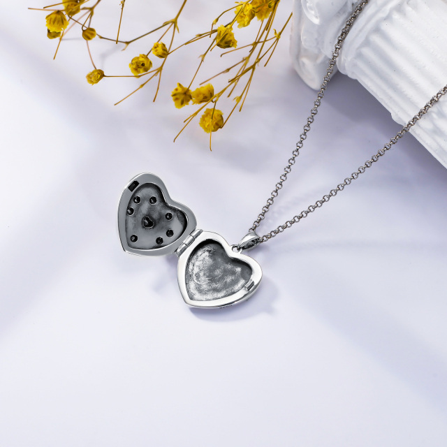 Collier en argent sterling avec pendentif photo personnalisé Lotus à zirconium cubique-4