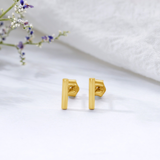 Boucles d'oreilles barrettes en or 14K-4