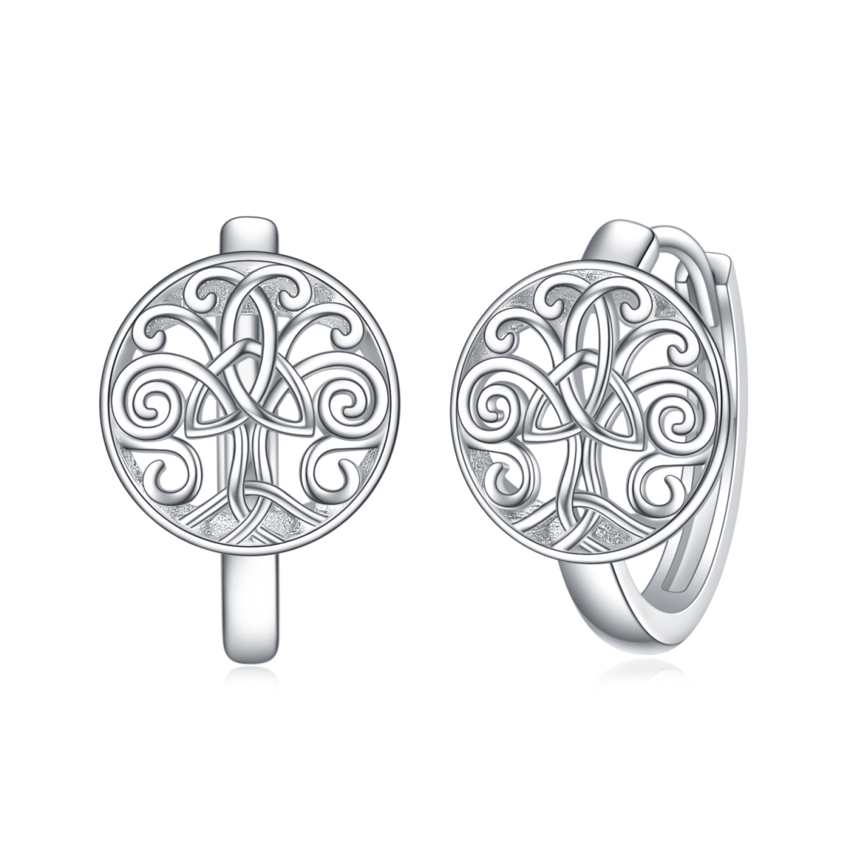 Sterling Silver Hoop Earrings-1