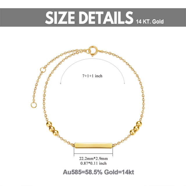 14K Gold Bar Identification Bracelet-4