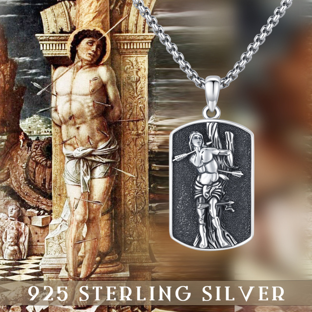 Collier pendentif Saint-Sébastien en argent sterling-5