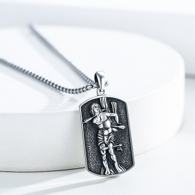 Collier pendentif Saint-Sébastien en argent sterling-3