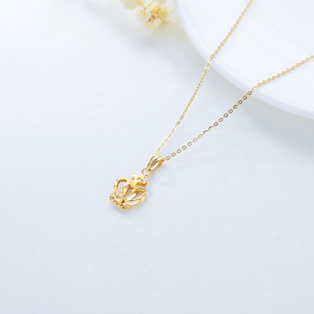 18K Gold Cross Pendant Necklace-5