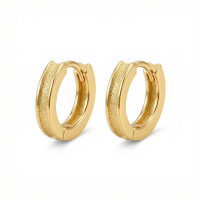 wholesale 925 Sterling Silver Radiant Textured Huggie Earrings Wholesale with Sleek Polished Borders - JewelryODM-undefined