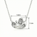 wholesale 925 Sterling Silver Elegant Sterling Silver Pearl and Sparkling Zircon Floral Pendant Necklaces Wholesale - JewelryODM-0-3