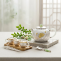 wholesale Pure 999 Fine Silver Artisanal Silver Teapot with Gilded Lotus Relief and Fine Jade Accents - Handicraft-0-2