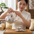 wholesale 999 Pure Silver Dragon Embossed Teapot With Rattan Wrapped Handle-0-3