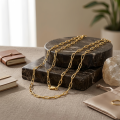 wholesale 925 Sterling Silver Elegant 18K Gold-Plated Sterling  Paperclip Chain Necklace Wholesale - Handcrafted in Italy-0-3