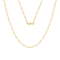 wholesale 925 Sterling Silver Elegant 18K Gold-Plated Sterling  Paperclip Chain Necklace Wholesale - Handcrafted in Italy-0-0