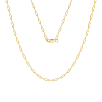 wholesale 925 Sterling Silver Elegant 18K Gold-Plated Sterling  Paperclip Chain Necklace Wholesale - Handcrafted in Italy-undefined