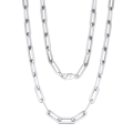 wholesale 925 Sterling Silver Italian Sterling  Chunky Paperclip Chain Necklace-0-0