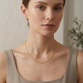wholesale 925 Sterling Silver Elegant Gold Chain Necklace Wholesale with CZ Bar Pendant – Luxury Jewelry Statement Piece-0-2